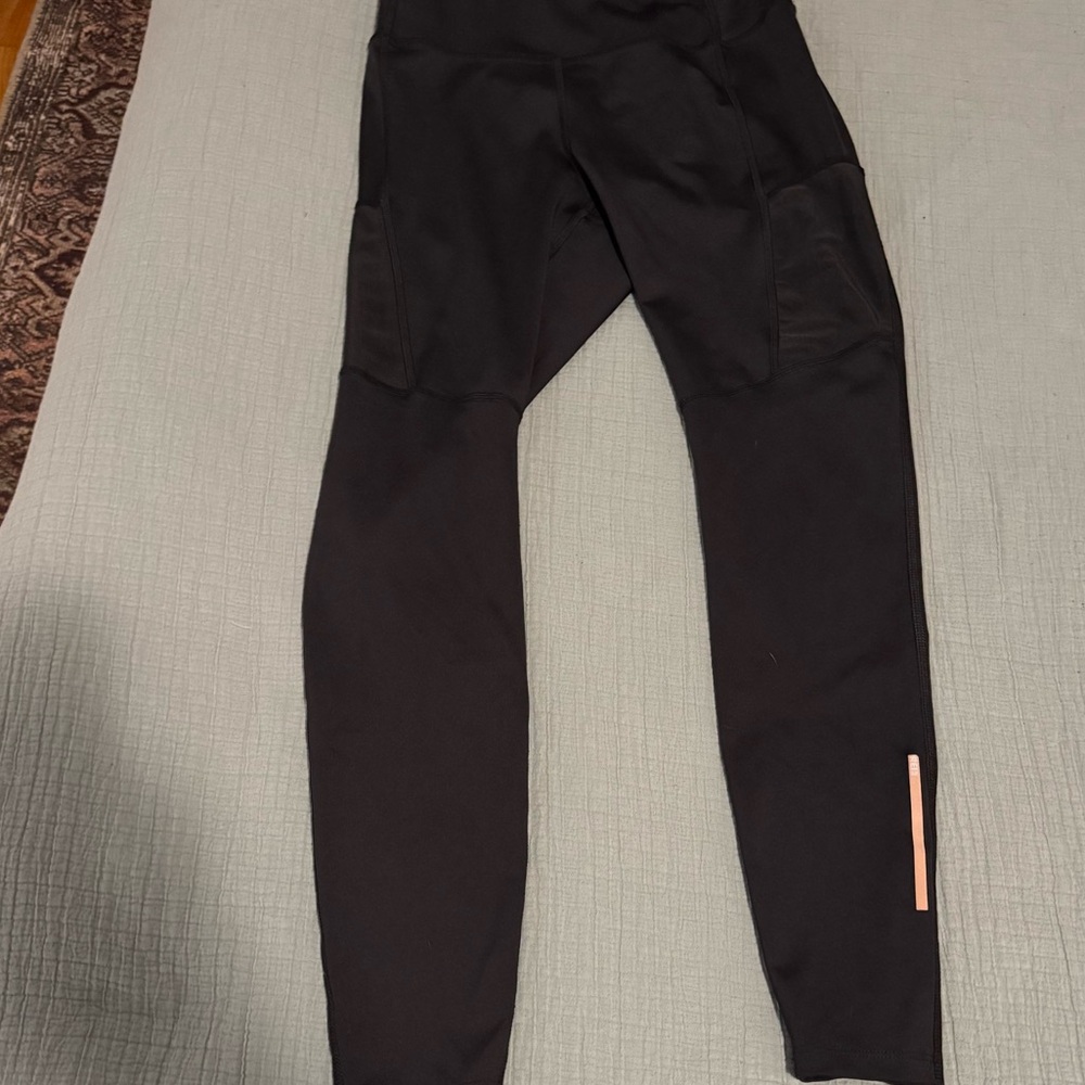 REI Black Leggings with Reflective Accent